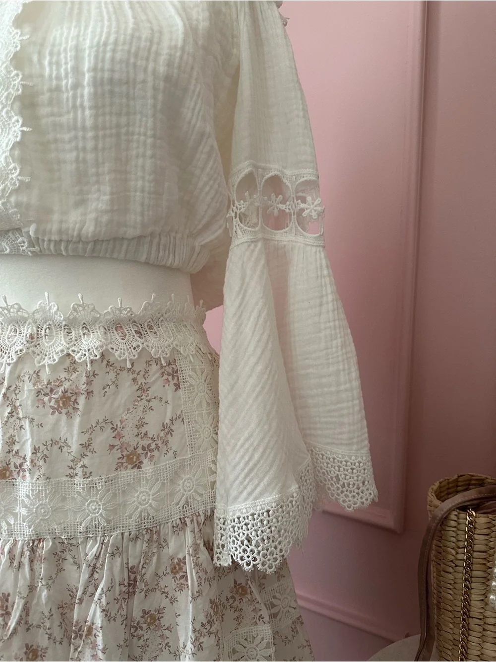 White Off-Shoulder Peasant Top